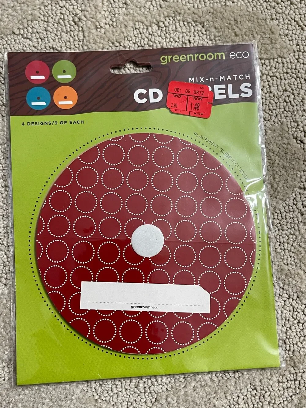 🎀 Green Room Eco Mix and Match CD Peels Stickers